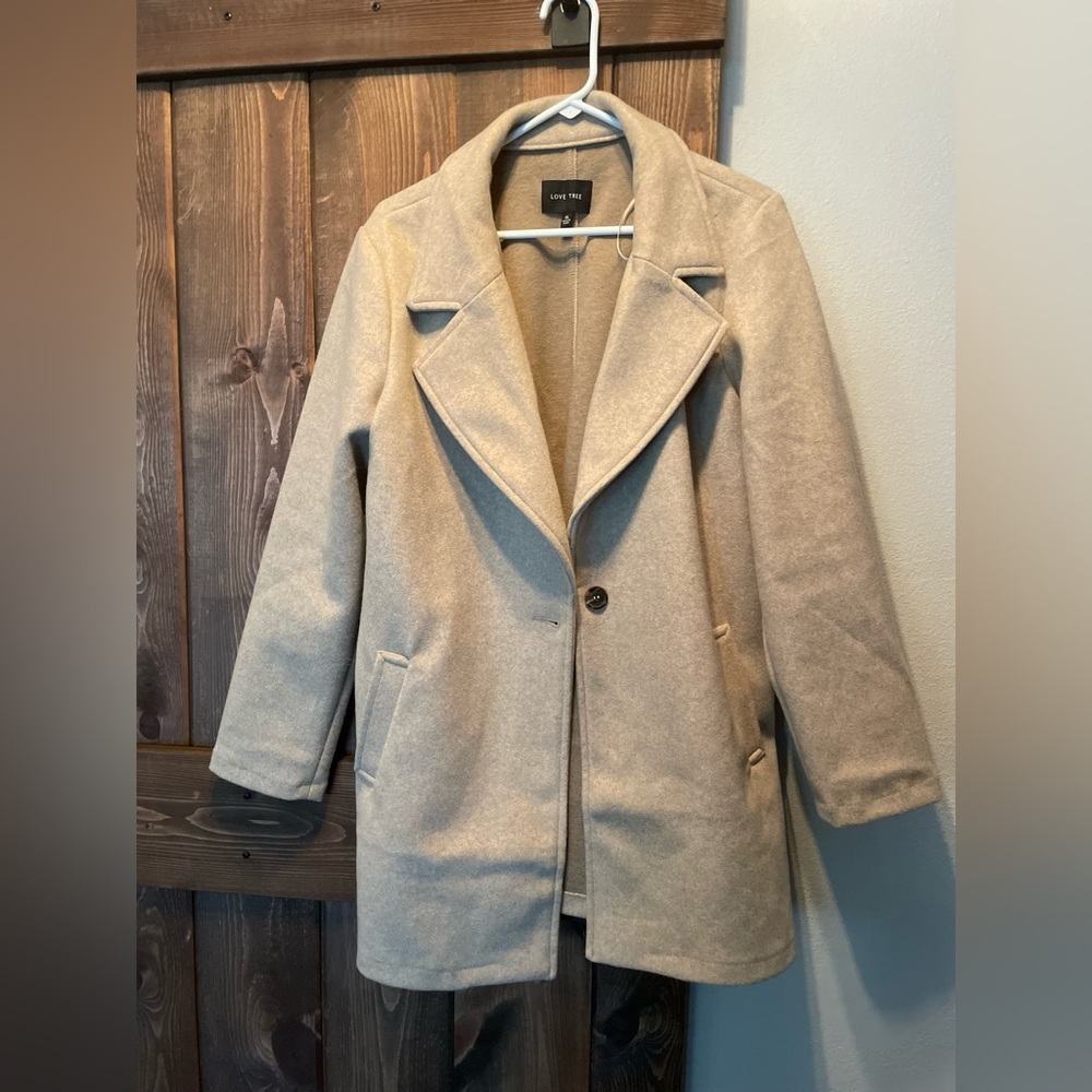 Beige felt coat